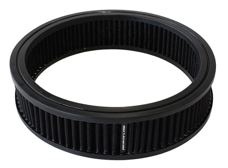 Aeroflow Performance 9" x 2", washable cotton filter element. Aeroflow Replacement Round Air Filter Element AF2041-3527 SR