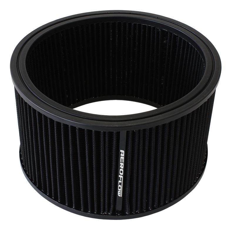 Aeroflow Performance 9" x 5", washable cotton filter element. Aeroflow Replacement Round Air Filter Element AF2041-3650 SR