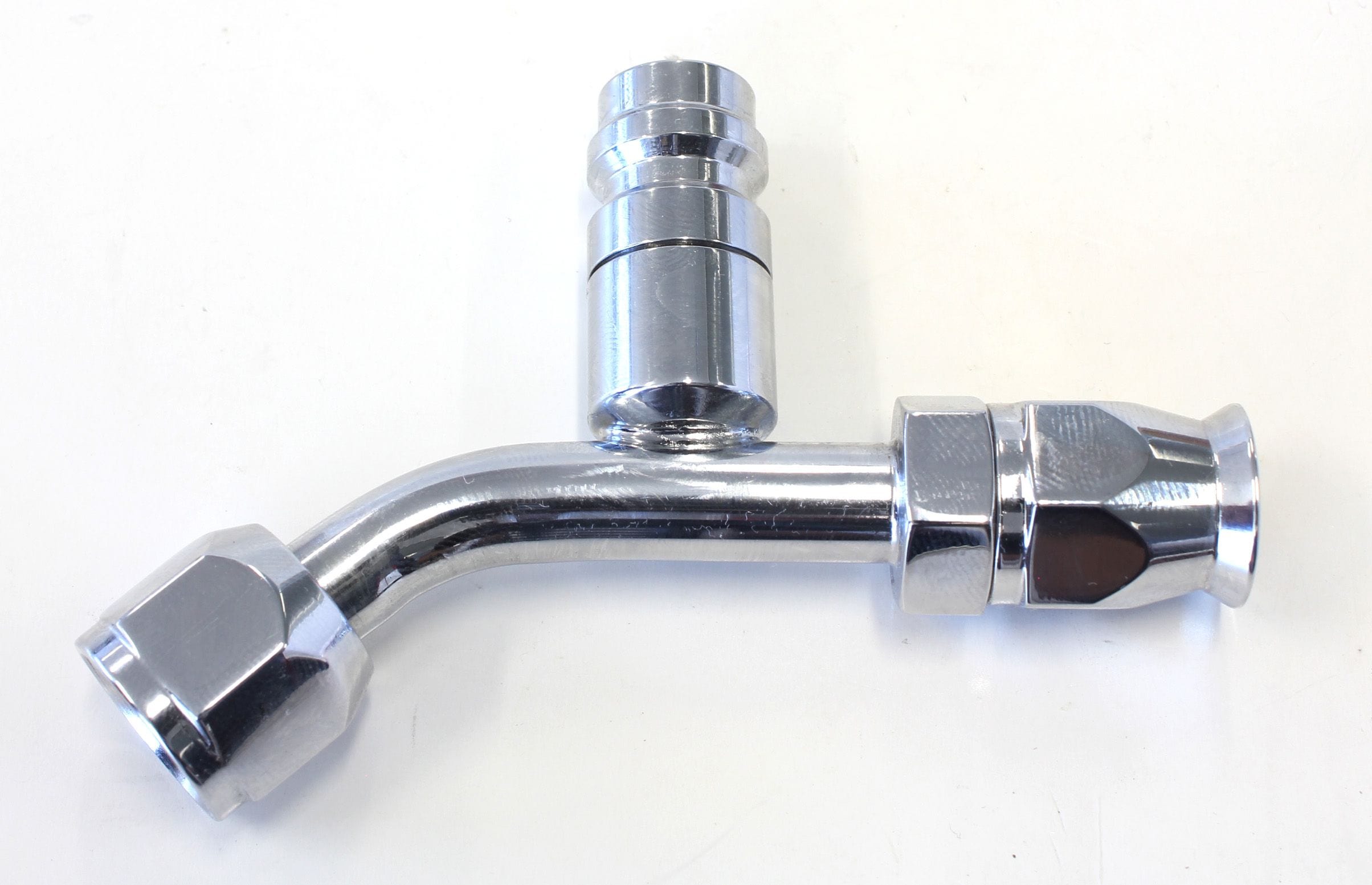 Aeroflow Performance Aeroflow 45° with Charge Port A/C Fitting #6 AFFCE-0645B SR