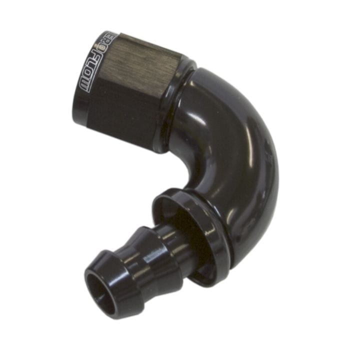 Aeroflow Performance Aeroflow 510 Series Full Flow Tight Radius Push Lock 120° Hose End AF514 . Suits 400 & 500 Series Hose SR