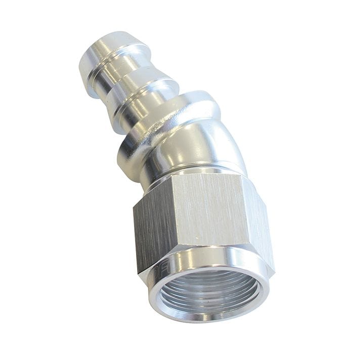 Aeroflow Performance Aeroflow 510 Series Full Flow Tight Radius Push Lock 30° Hose End AF517. Suits 400 & 500 Series Hose SR