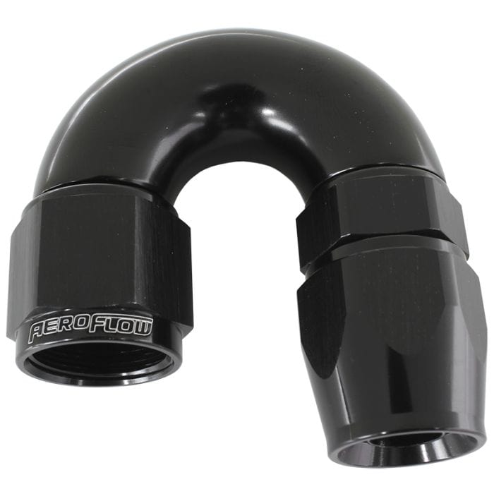 Aeroflow Performance Aeroflow 570 Series PTFE 180° Hose End AF576. Suits 200 & 250 Series Hose SR