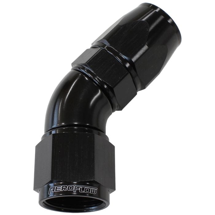 Aeroflow Performance Aeroflow 570 Series PTFE 45° Hose End. Suits 200 & 250 Series Hose AF572 SR