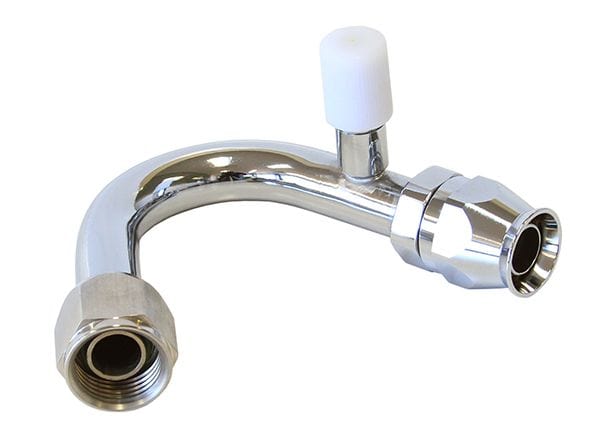 Aeroflow Performance Aeroflow A/C 135° Fitting #8 with Charge Port AFFCE-08135B SR