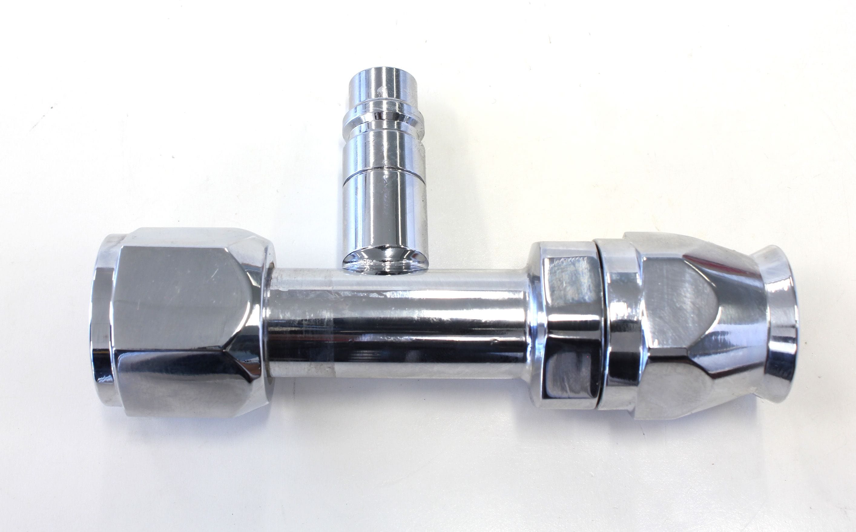 Aeroflow Performance Aeroflow A/C Straight Fitting #10 with Charge Port AFFCE-10B SR