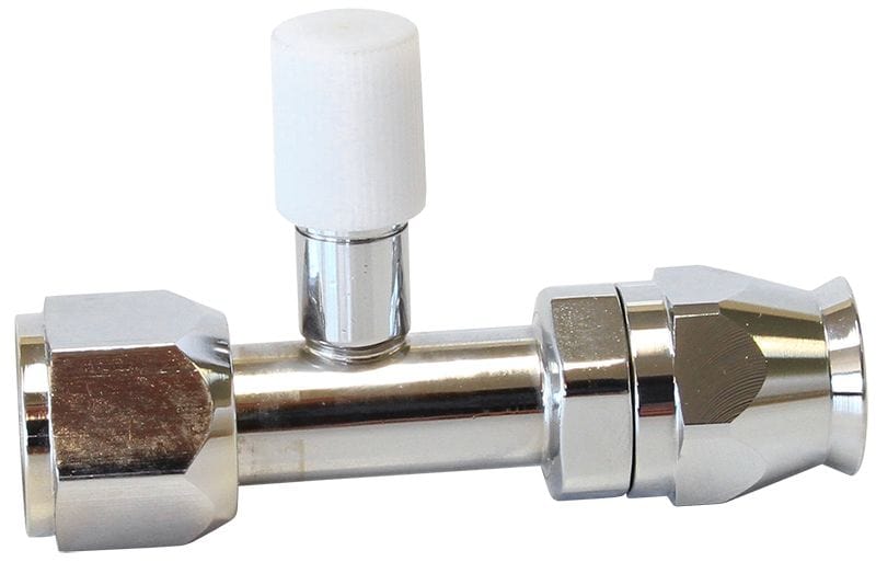 Aeroflow Performance Aeroflow A/C Straight Fitting #8 with Charge Port AFFCE-08B SR