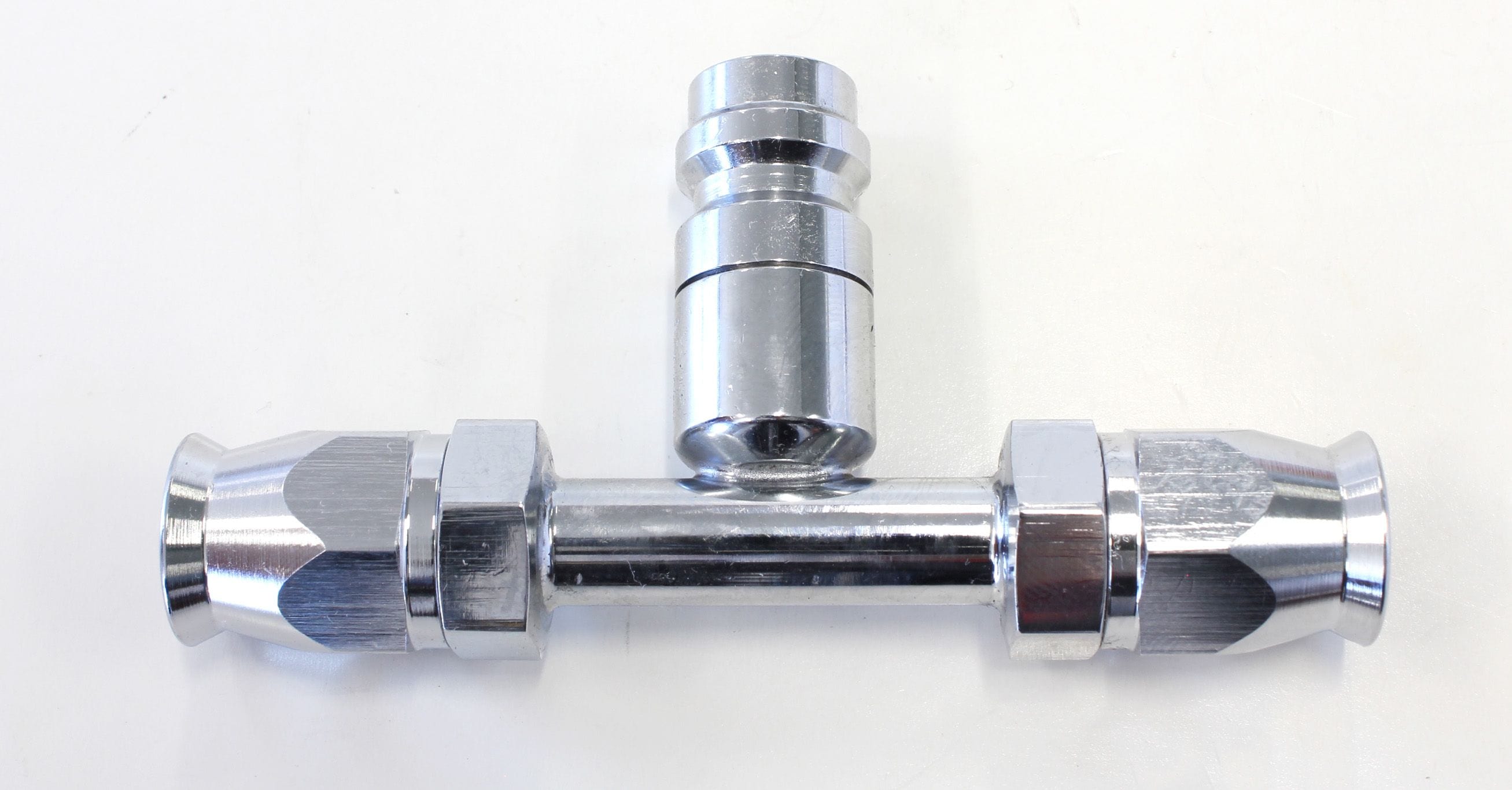 Aeroflow Performance Aeroflow A/C Straight Inline #6 Fitting with Charge Port AFFCEL-06B SR