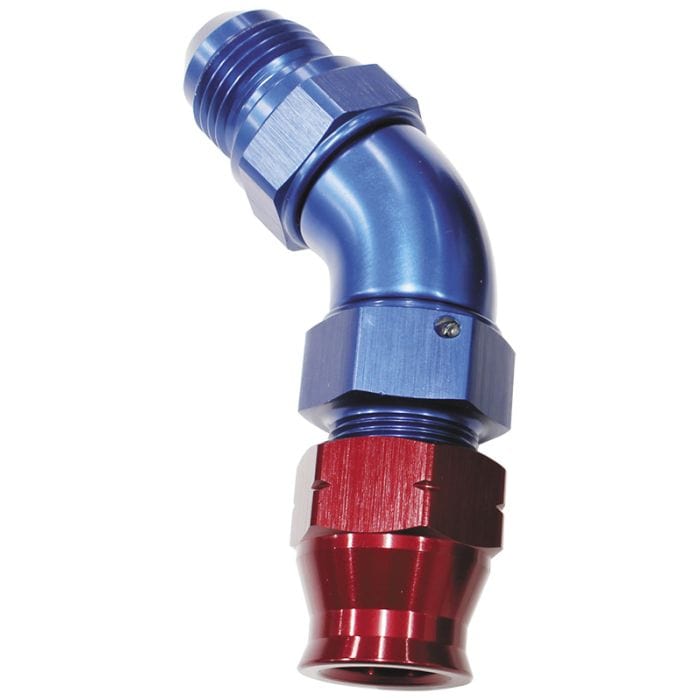 Aeroflow Performance Aeroflow Fittings 45° Tube to Male AN Adapters AF128. Suits Aeroflow, Moroso & Russell Tubing SR