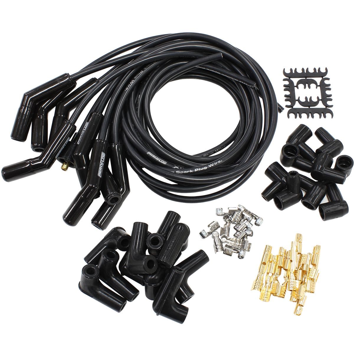Aeroflow Performance Aeroflow Ignition AF4038-31333C XPRO Universal Ignition Lead Set with Ceramic 135° Boots AF4038-31333C SR