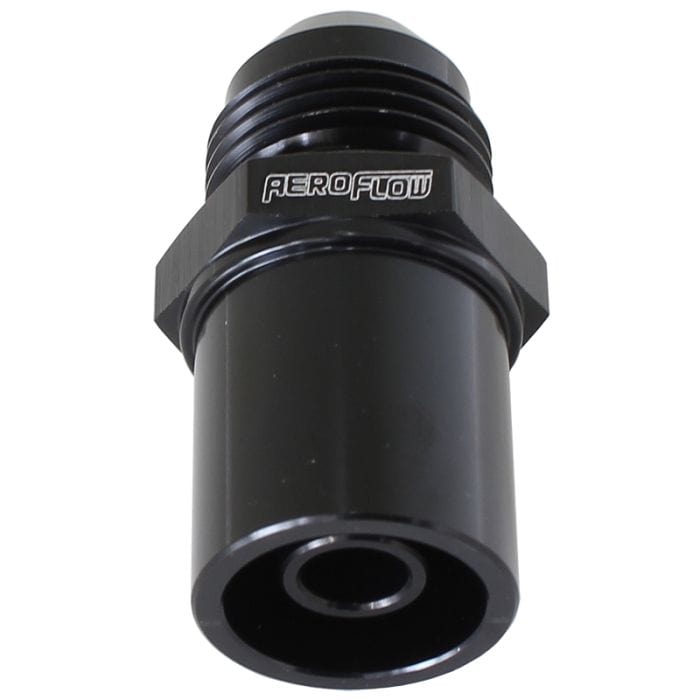 Aeroflow Performance Aeroflow Push In Front Valve Cover Breather Adaptor -8AN (20mm O.D) 
Suit BA-FG Ford Falcon SR