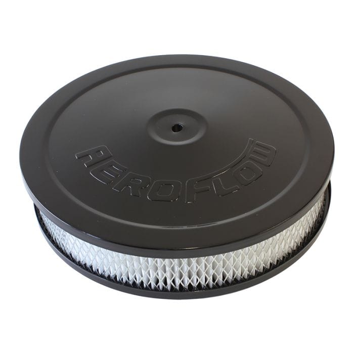 Aeroflow Performance Air Filters AF2256-1110 Black Air Filter Assembly 
 9" x 2", 5-1/8" neck, paper elemen t SR