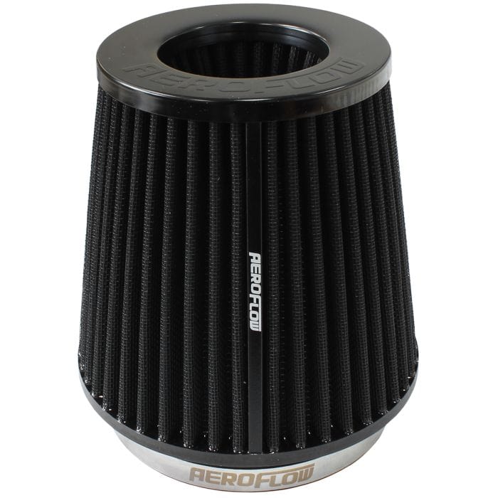Aeroflow Performance Air Filters AF2711-2800 Universal 5" (127mm) Steel Top Inverted Tapered Pod Filter with Black End SR