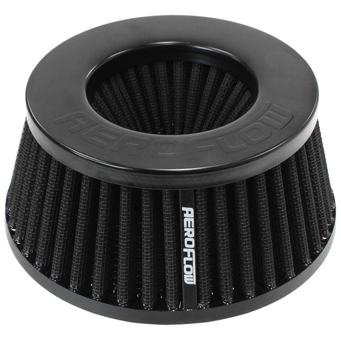 Aeroflow Performance Air Filters AF2711-5288 Universal 3" (76mm) Steel Top Inverted Tapered Pod Filter with Black End SR