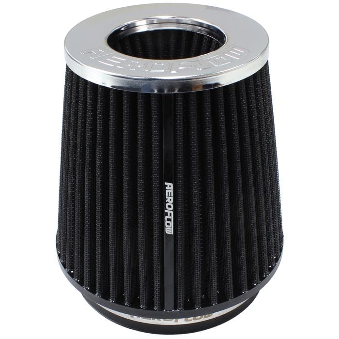Aeroflow Performance Air Filters AF2811-2800 Universal 5" (127mm) Steel Top Inverted Tapered Pod Filter with Chrome End SR