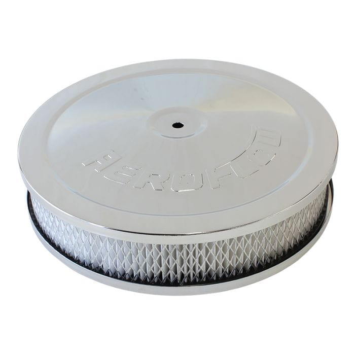 Aeroflow Performance Air Filters AF2856-1110 9" x 2" Chrome Air Filter Assembly 
 with Paper Element. Suit 5/1/8" SR