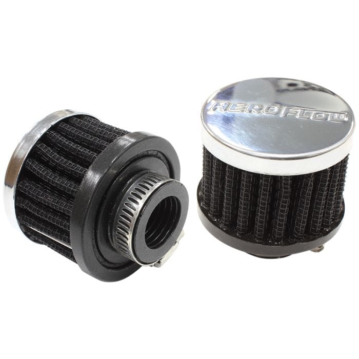 Aeroflow Performance Air Filters AF2871-1360 Chrome Clamp On Breather
 2" (50.8mm) O.D. x 1-1/2" (38mm) High, 3/4" (19.05mm) Flange Inside Diameter SR