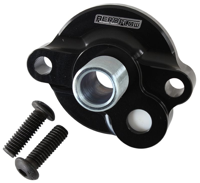 Aeroflow Performance Black Anodised Suit SB/BB Chev & V6 With 15psi Internal Bypass Aeroflow Spin-On Filter Mount AF64-2185BLK SR