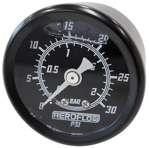 Aeroflow 1-1/2" Liquid Filled 30 psi Pressure Gauge AF30-2208