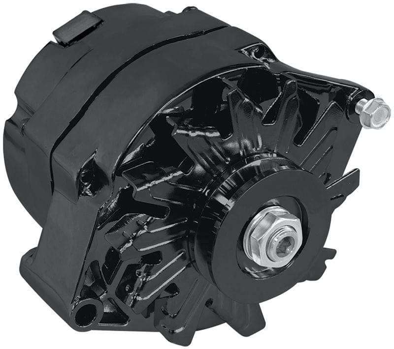 Aeroflow Performance Black Finish Aeroflow 140amp Chev Style 1-Wire Alternator AF4270-1140 SR