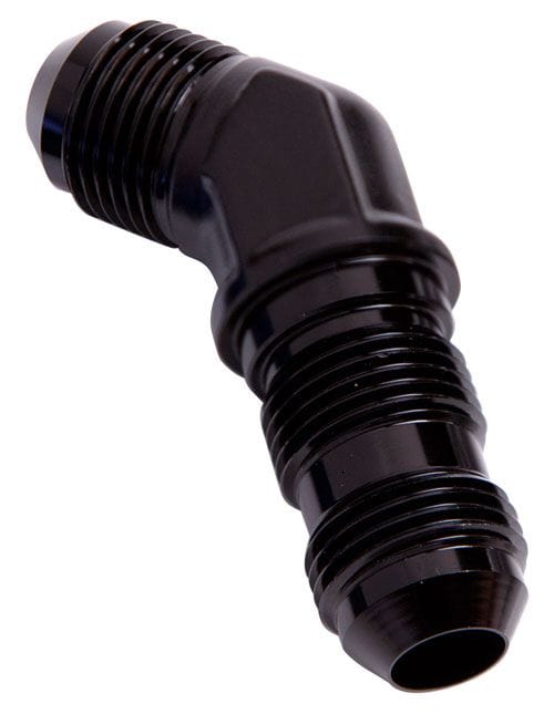 Aeroflow Performance Black Finish Aeroflow 45° AN Bulkhead -3AN AF837-03BLK SR