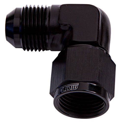 Aeroflow Performance Black Finish Aeroflow 90° Female/Male Flare Swivel -16AN AF143-16BLK SR