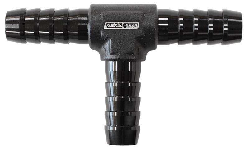 Aeroflow Performance Black Finish Aeroflow Aluminium T-Piece 3/8" (10mm) O.D AF64-4205BLK SR