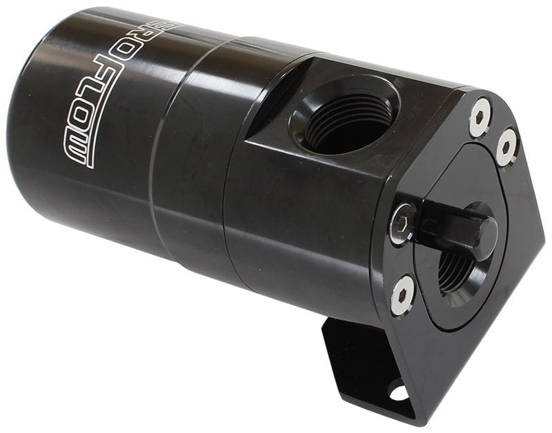 Aeroflow Performance Black Finish Aeroflow Billet Universal Single Air / Oil Separator AF64-4363BLK SR