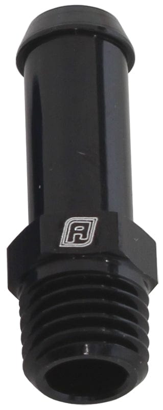 Aeroflow Performance Black Finish Aeroflow Male NPT to Barb Straight Adapter 1/16" to 1/4" AF841-04-01BLK SR