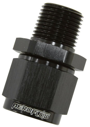Aeroflow Male NPT to Female AN Straight Fitting 3/4" to -12AN AF916-12-12BLK
