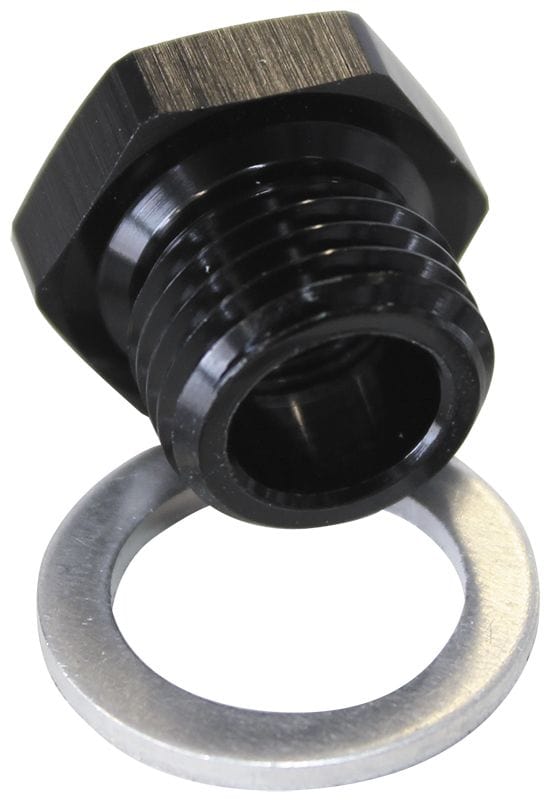 Aeroflow Performance Black Finish. Aeroflow Metric Port Reducer M16 x 1.5 to 1/8" AF912-M16-02BLK SR