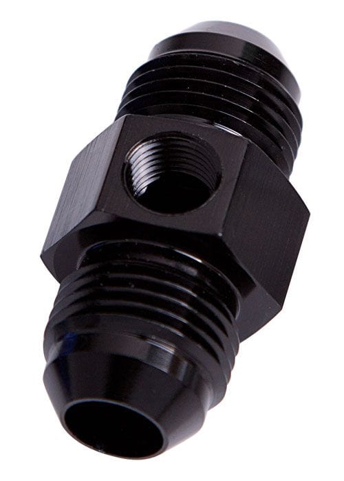 Aeroflow Performance Black Finish Aeroflow Straight Male to Male with 1/8" Port -10AN AF141-10BLK SR