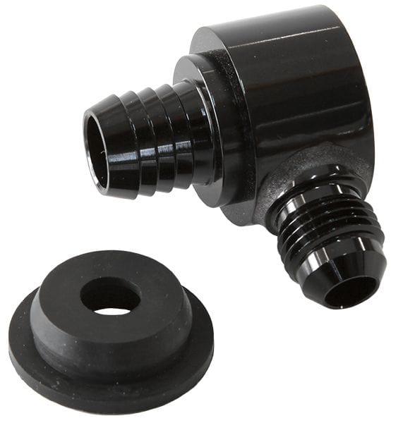 Aeroflow Performance Black Finish. Aeroflow Universal Billet Brake Booster Valve with -6AN AF350-00BLK SR