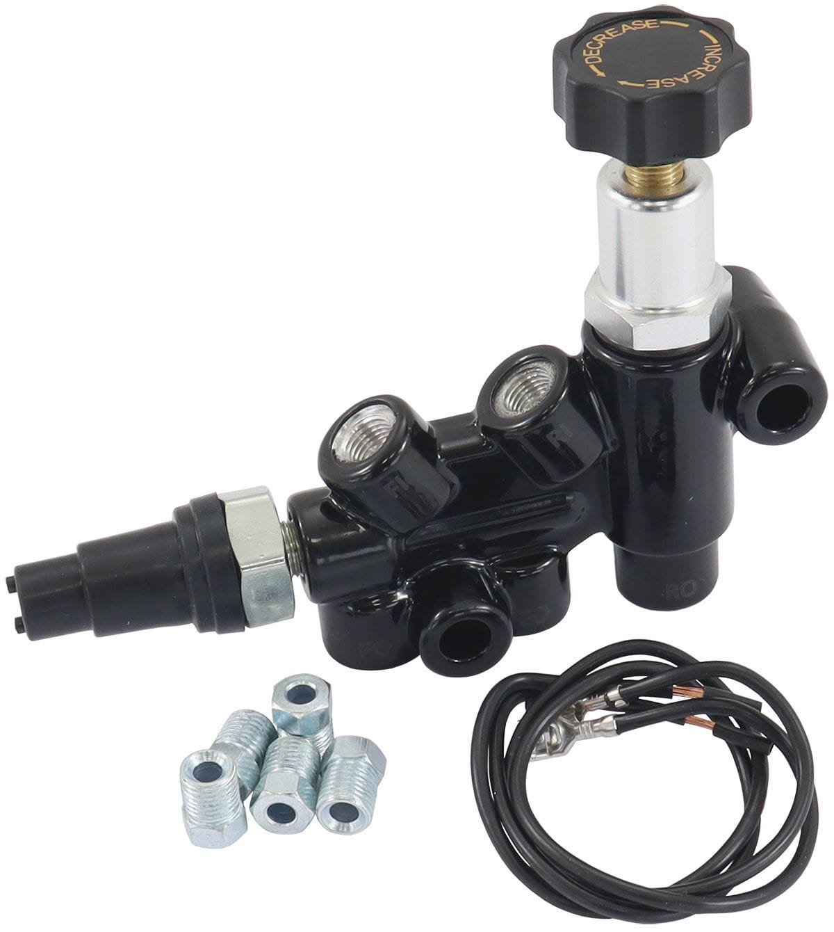 Aeroflow Performance Black Finish, Brake Light Switch Included. Aeroflow Brake Adjustable Combination Proportioning Valve AF300-148 SR