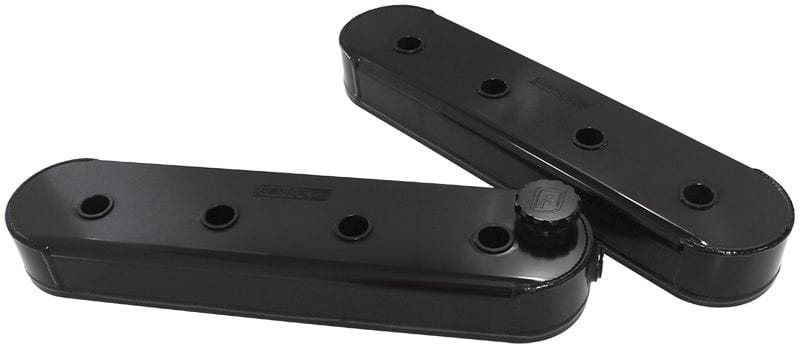 Aeroflow Performance Black Finish. Sold as a Pair Aeroflow GM LS Series Fabricated Billet Valve Covers AF77-5003BLK SR