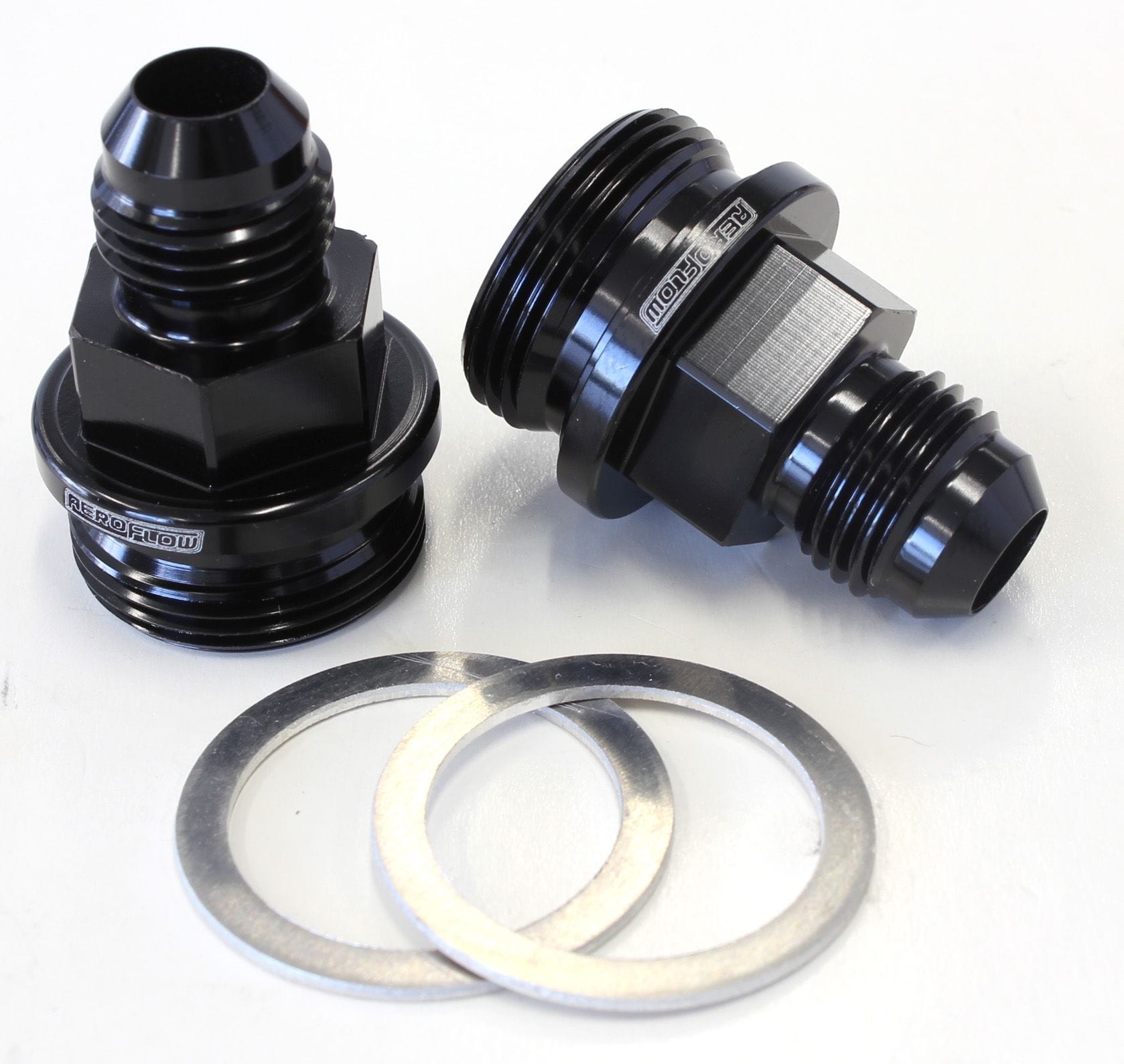 Aeroflow Performance Black Finish. Suit Holley Inlet Feed Aeroflow Carburettor Adapter - Male 7/8" to -6AN Short AF700-06BLK SR