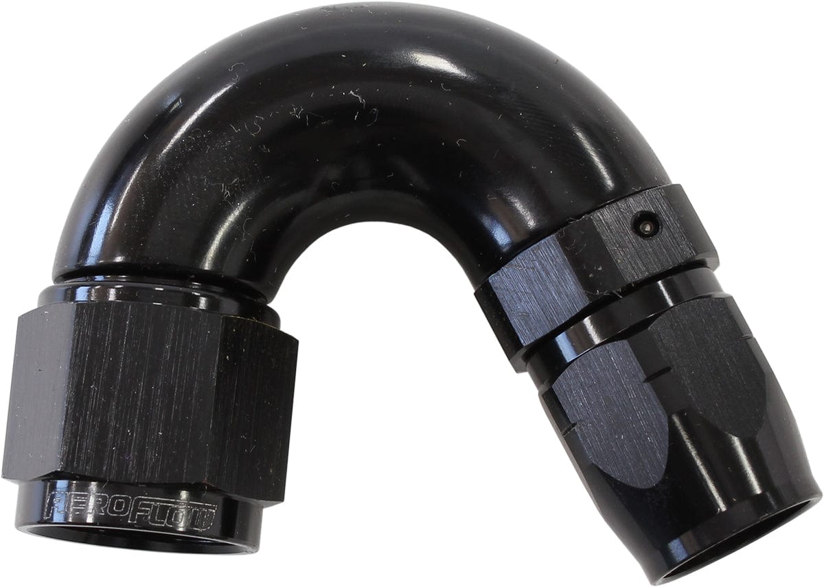 Aeroflow Performance Black Finish. Suits 100 & 450 Series Hose Aeroflow 550 Series Cutter Style One Piece Swivel 150° Stepped Hose End -8AN to -6 Hose A SR