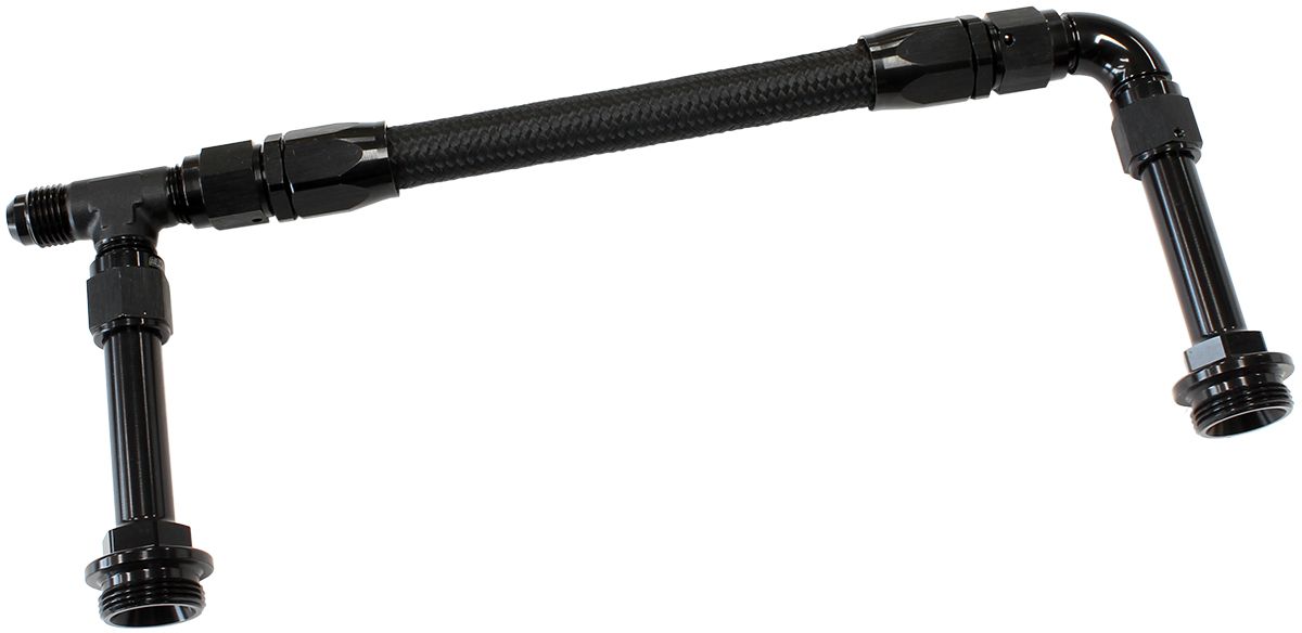 Aeroflow Performance Black Finish. Suits Holley Dual Fuel Line With Dual Metering Blocks Aeroflow Carburettor Inlet Rail Kit -6AN AF160-06-2BLK SR