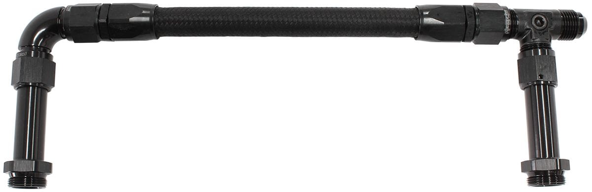 Aeroflow Performance Black Finish. Suits Holley Fuel Line Aeroflow Carburettor Inlet Rail Kit -8AN Dominator AF162-08BLK SR