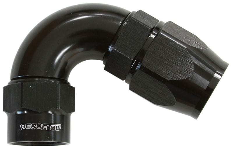 Aeroflow Performance Black Finish. Suits Kryptalon® Series Hose Aeroflow Kryptalon® Series Heavy Duty One Piece Swivel 120° Hose End -10AN AF7054-10 SR