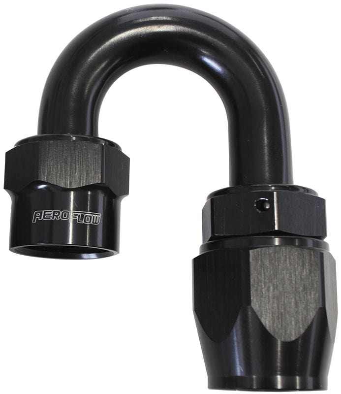 Aeroflow Performance Black Finish. Suits Kryptalon® Series Hose Aeroflow Kryptalon® Series Lightweight One Piece Swivel 180° Hose End -8AN AF7026-08 SR