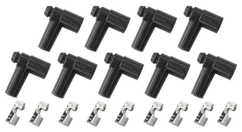 Aeroflow Performance Black, set of 9 Aeroflow Xpro Silicone 90° HEI Boots & 90° Terminals AF4030-8849 SR