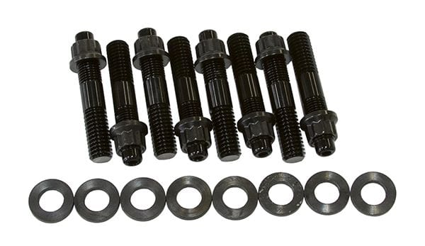 Aeroflow Performance Black Studs & Nuts Aeroflow Blower Stud Kit 2.50" Total Length AF37-0602BLK SR
