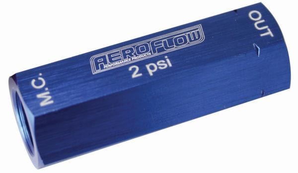 Aeroflow Performance Blue, 2 psi Residual Valve Aeroflow Brake Residual Pressure Valve AF387-02 SR