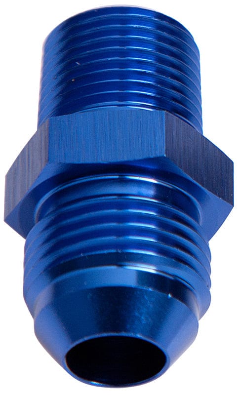 Aeroflow Performance Blue Aeroflow NPT to Straight Male Flare Adapter 1/4" to -6AN AF816-06 SR