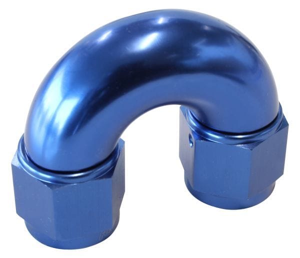 Aeroflow Performance Blue Finish Aeroflow 180° Full Flow Female Coupler -10AN AF536-10 SR