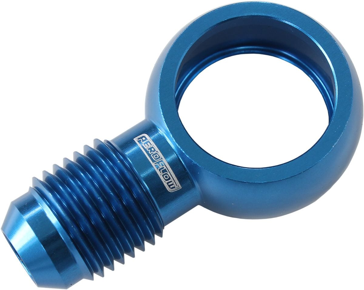 Aeroflow Performance Blue Finish Aeroflow 18mm to -6AN Alloy Banjo Fitting AF728-06 SR