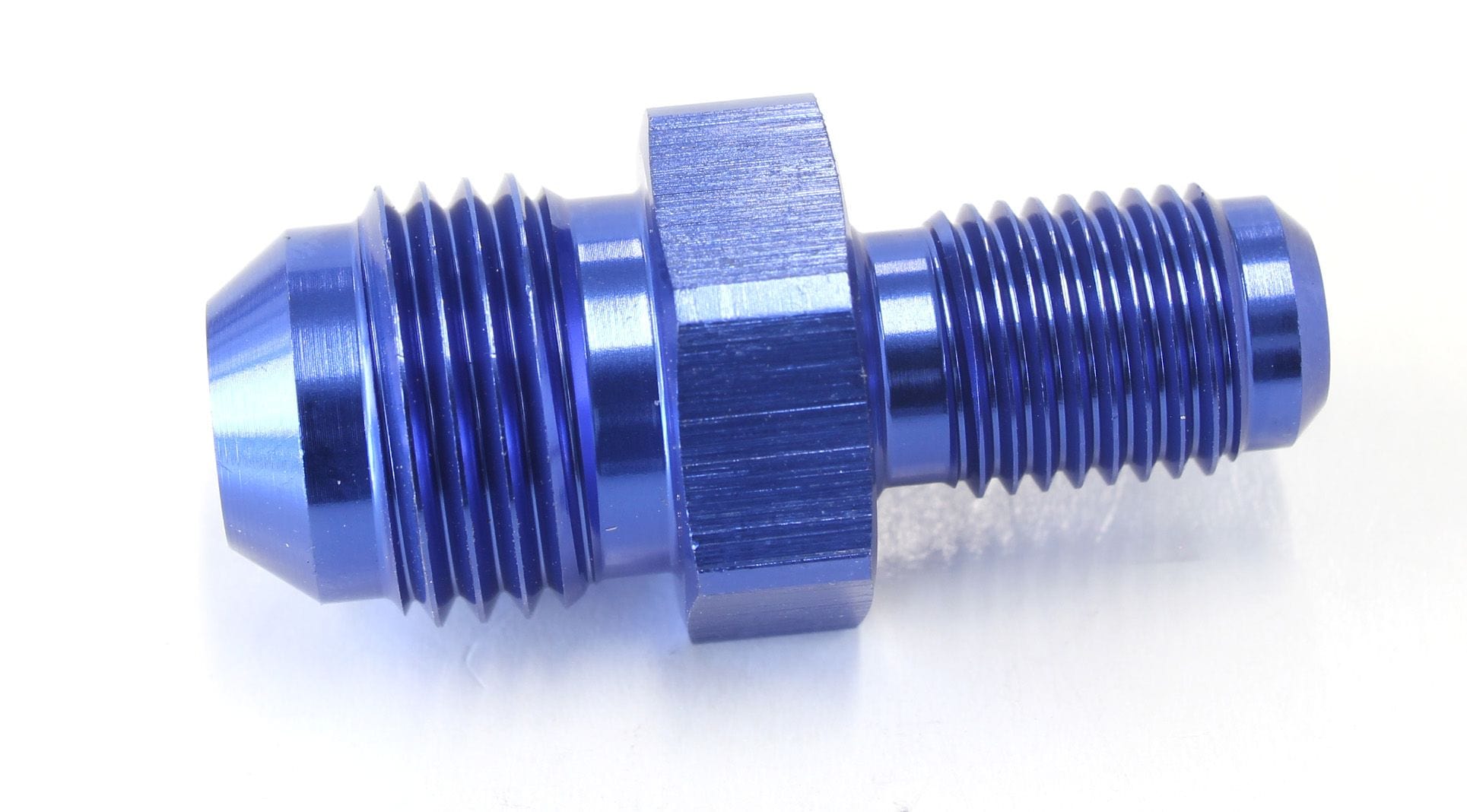 Aeroflow Performance Blue Finish Aeroflow Inverted Seat Adapter 3/8"-24 to -6AN AF707-06 SR