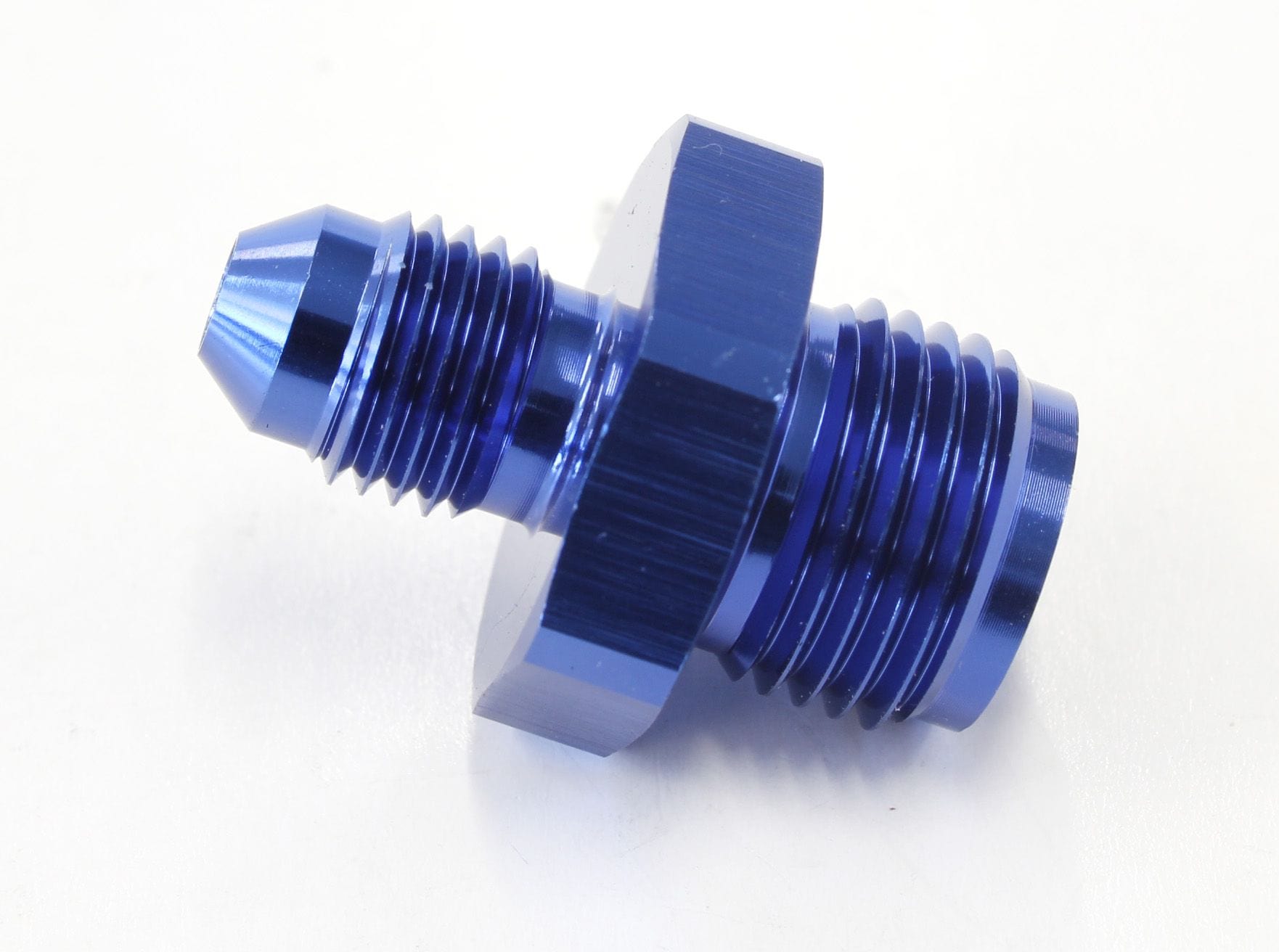 Aeroflow Performance Blue Finish Aeroflow Inverted Seat Adapter 5/8"-18 to -4AN AF704-04 SR