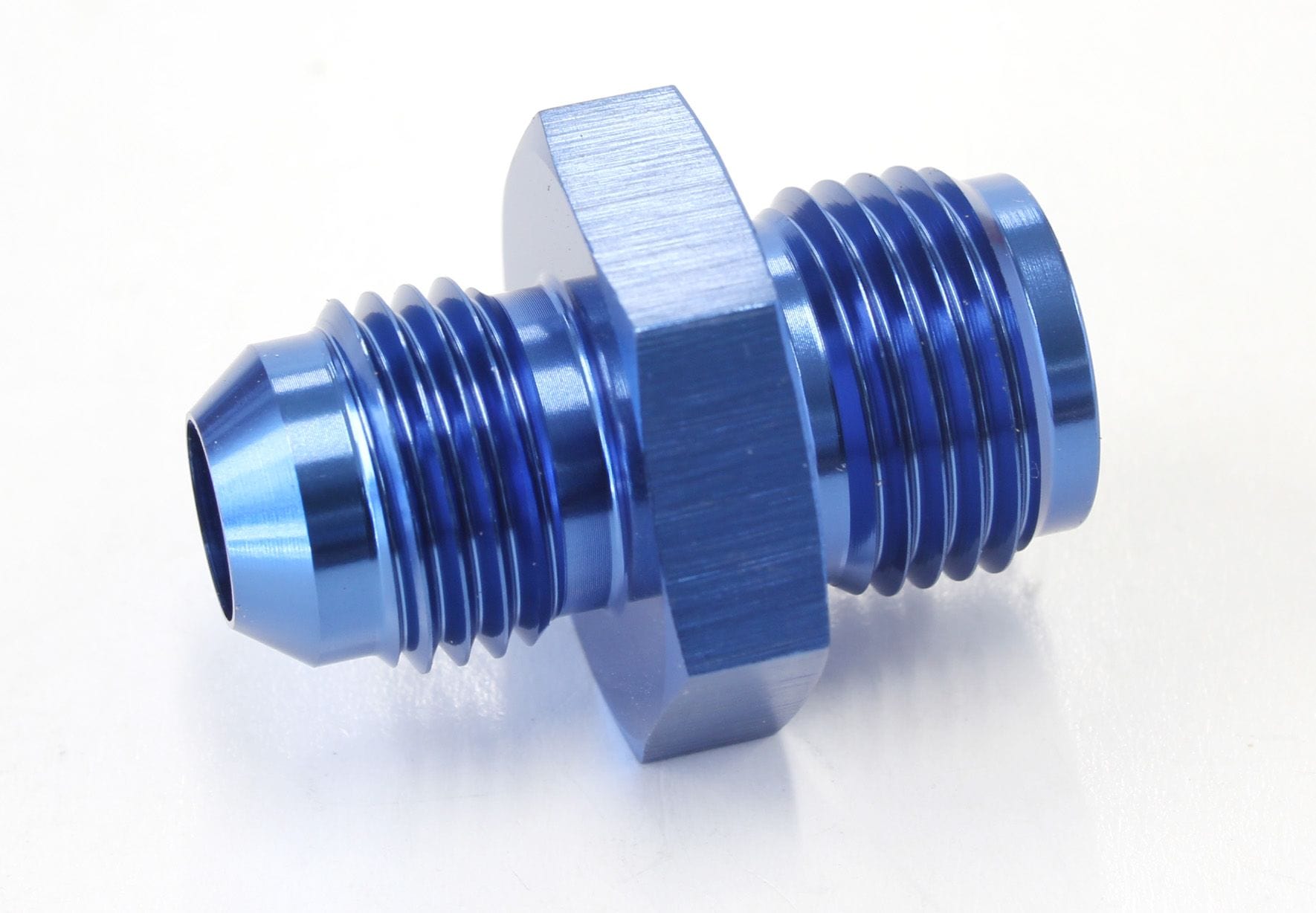 Aeroflow Performance Blue Finish Aeroflow Inverted Seat Adapter 5/8"-18 to -6AN AF704-06 SR