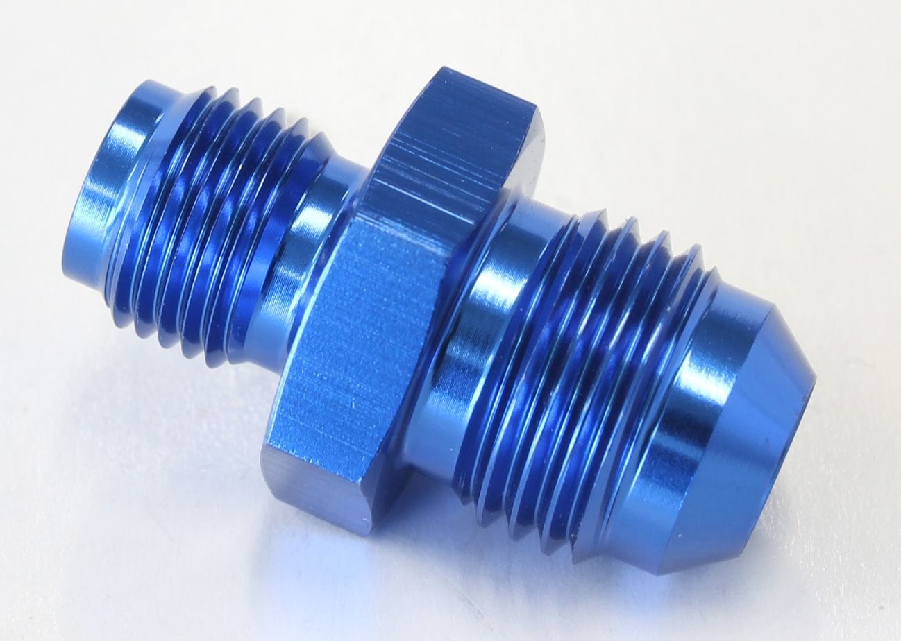 Aeroflow Performance Blue Finish Aeroflow Inverted Seat Adapter 7/16"-24 to -6AN AF702-06 SR